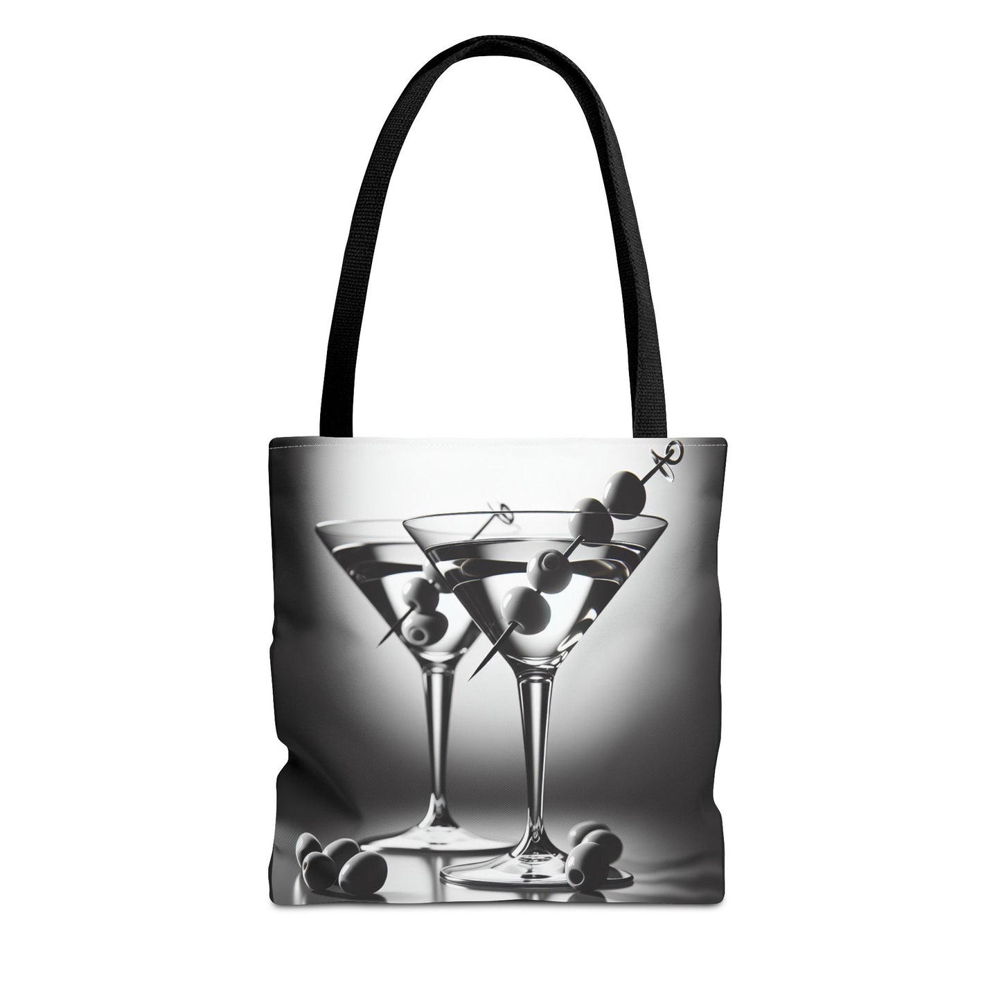 black and white martini glasses Tote Bag
