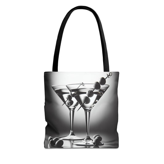 black and white martini glasses Tote Bag