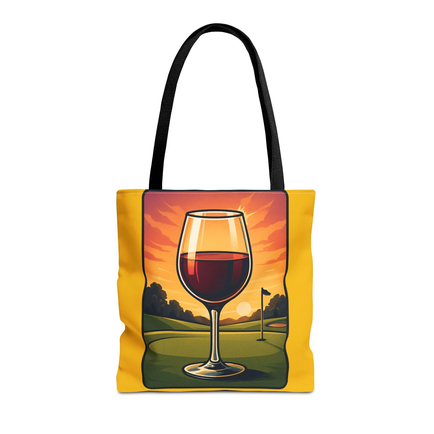 Wine Golf Sunset Tote Bag