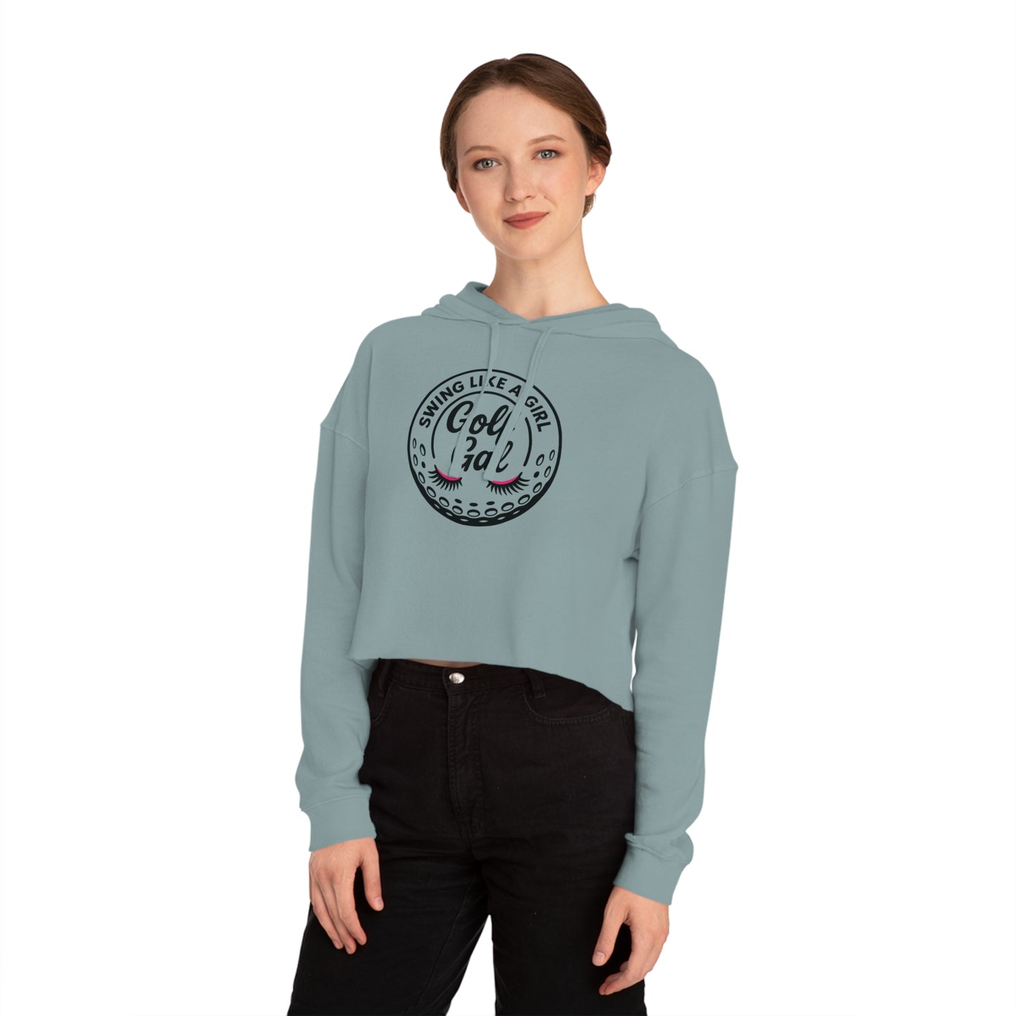 Golf Gal Swing Like a Girl Women's Cropped Sweatshirt