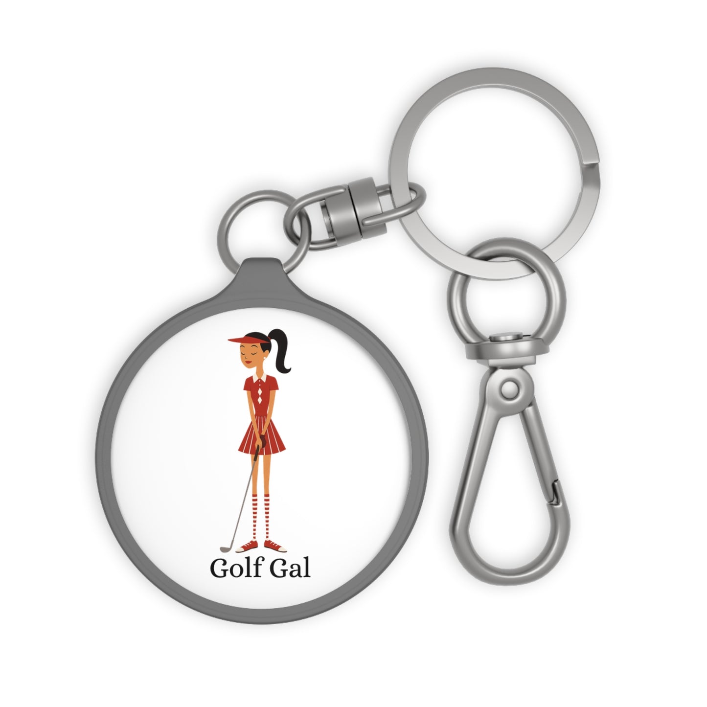 Golf Gal Keyring Tag Ruby