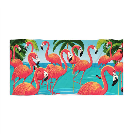 flamingos Beach Towel
