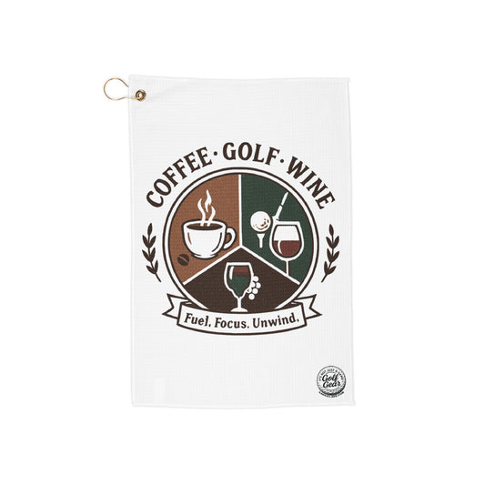 Coffee Golf Wine Golf Towel