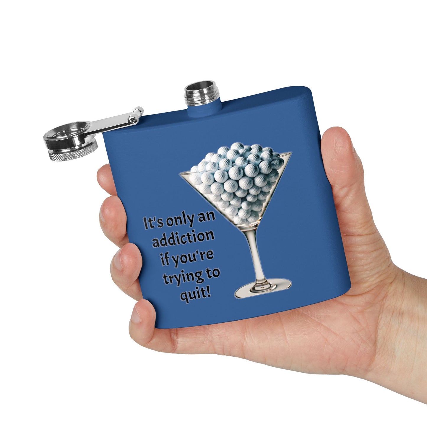 Golf Addiction Sleek Stainless Steel Flask