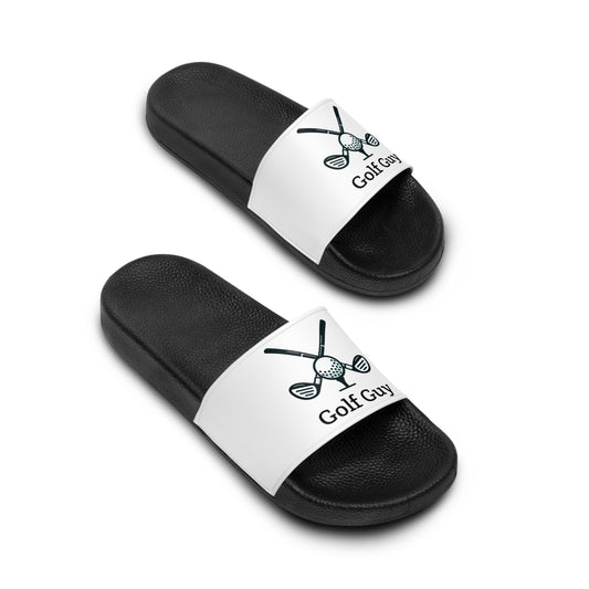 White Golf Guy Men's Slide Sandals