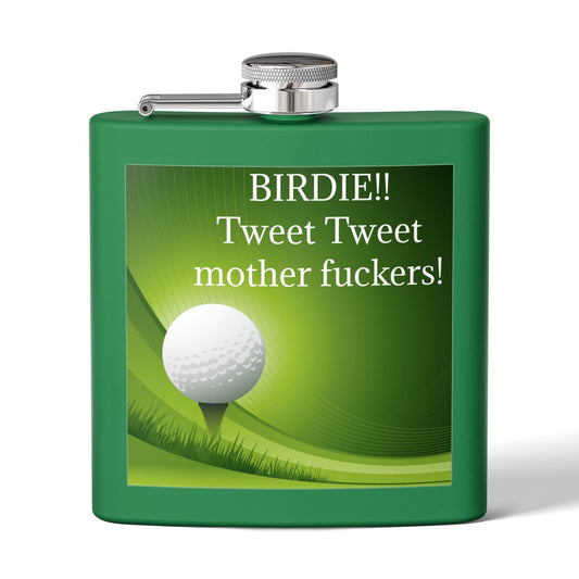Birdie Tweet Tweet Sleek Stainless Steel Flask