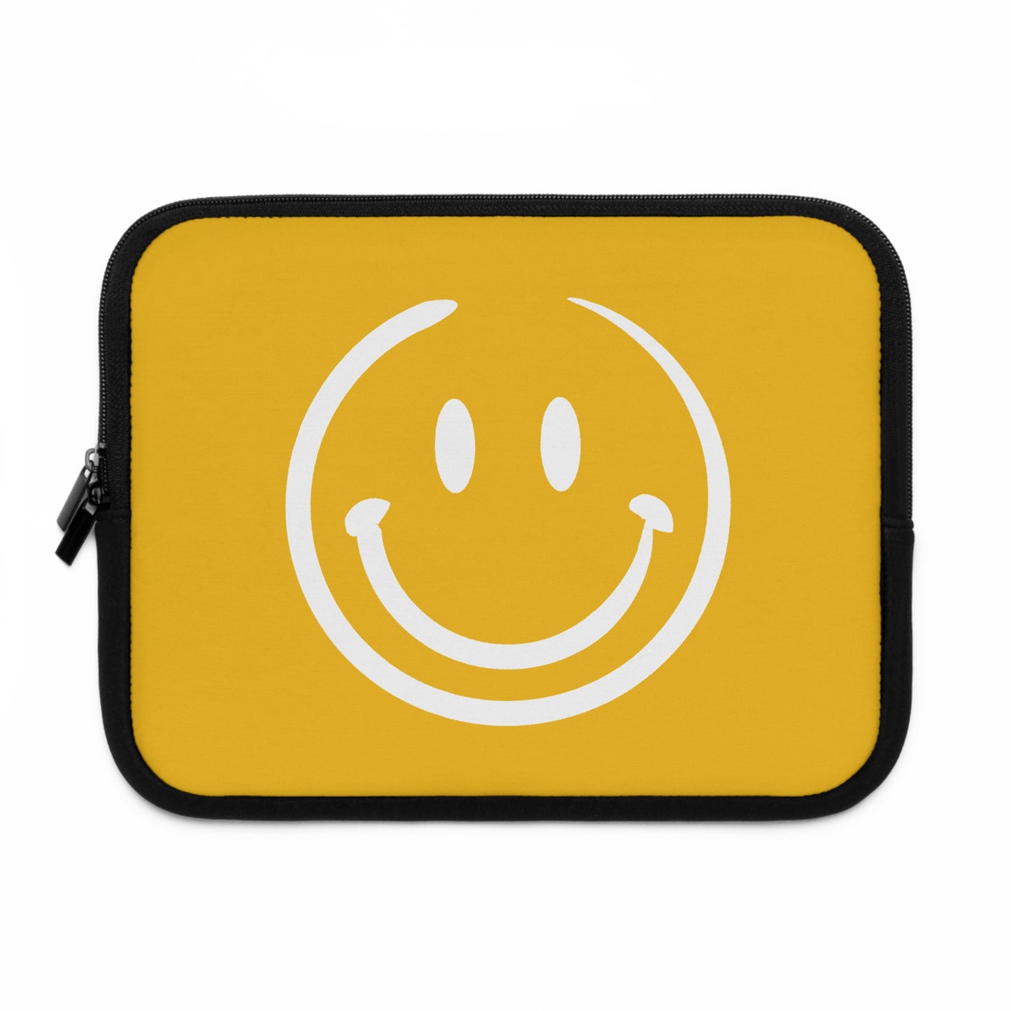 yellow with white smiley face Laptop Sleeve