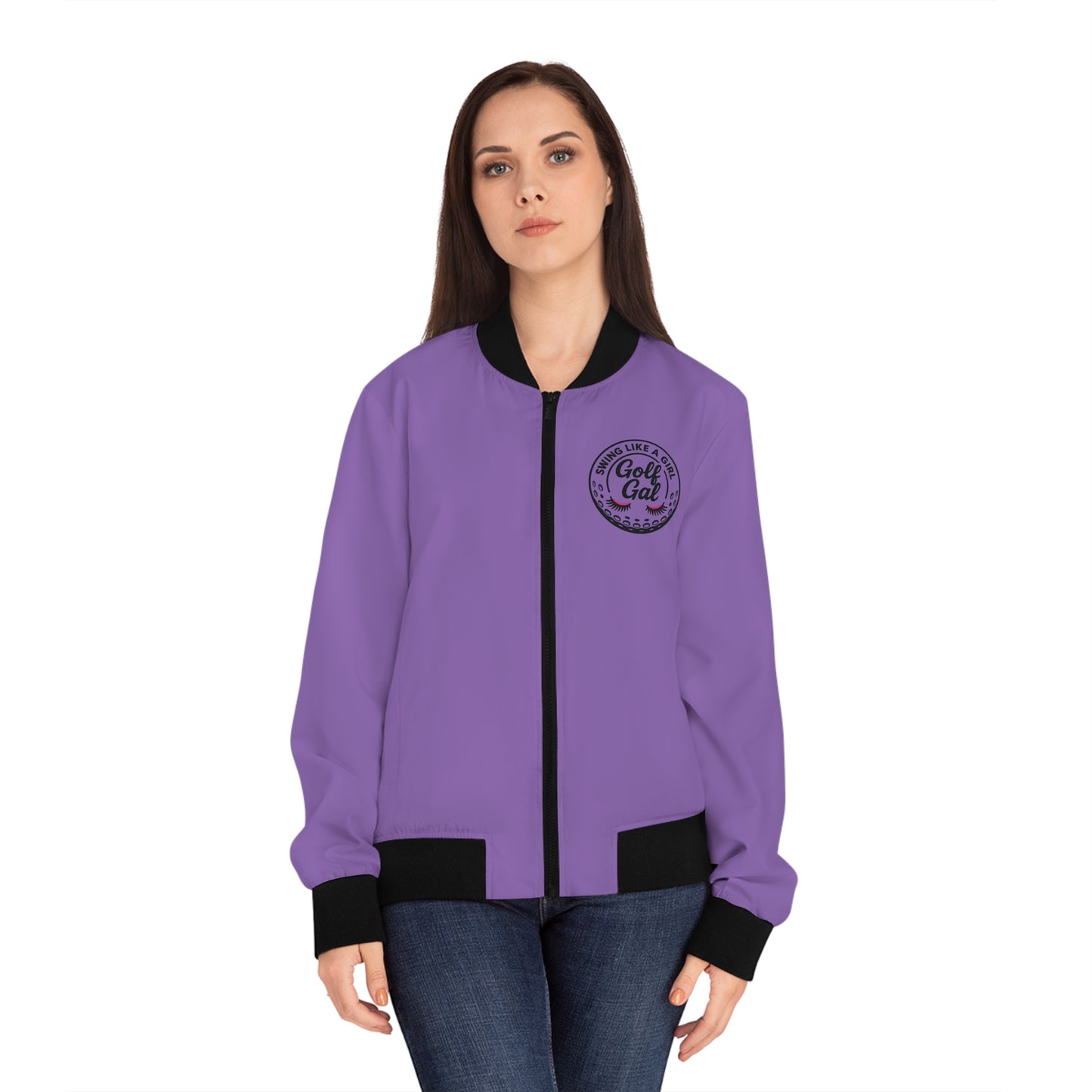 Purple Women's Golf Gal Bomber Jacket