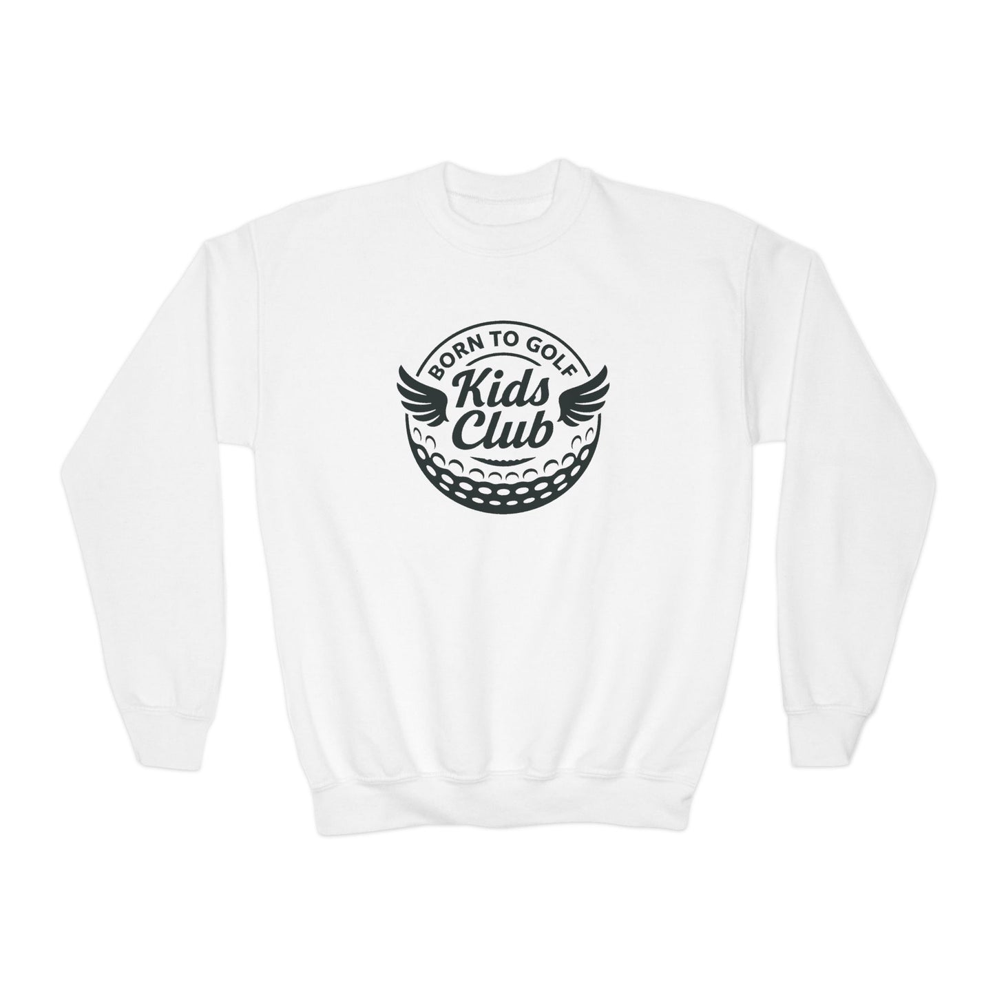 Kids Club Logo Born to Golf Youth Crewneck Sweatshirt