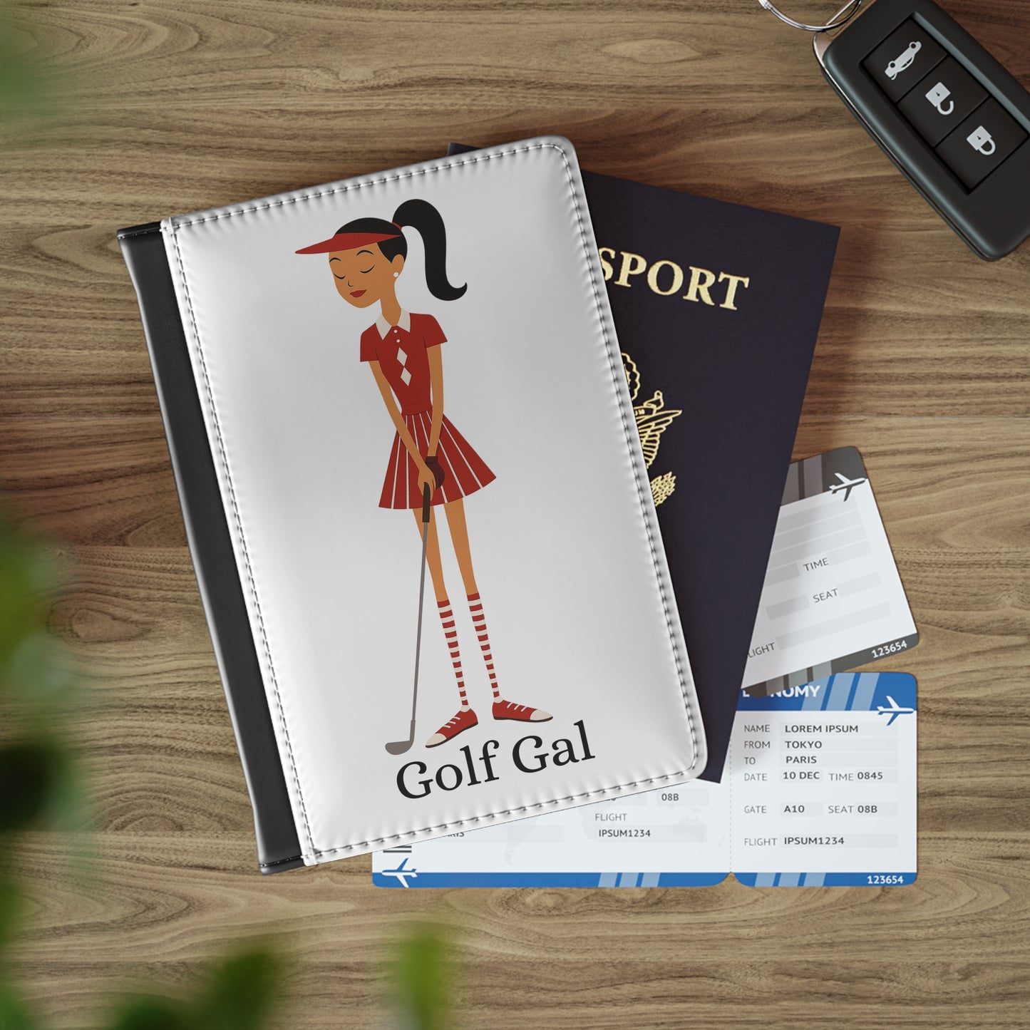 Golf Gal Passport Cover Ruby