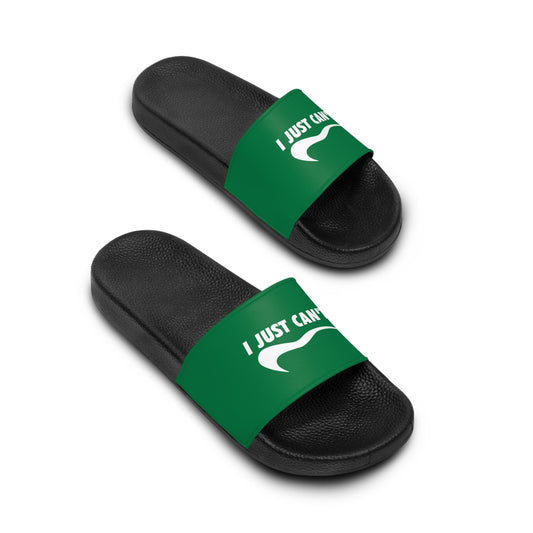 Green I Just Can't Men's Slide Sandals