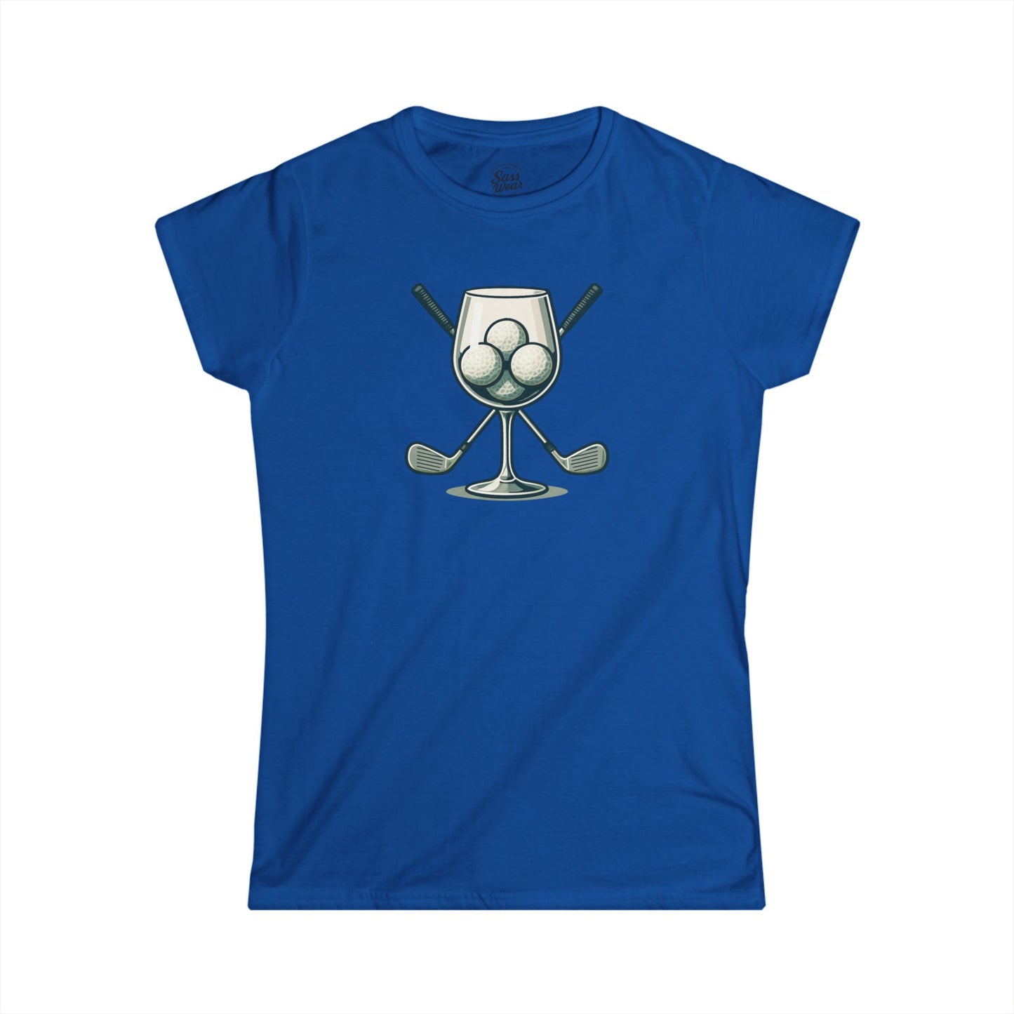 Wine and Golf Clubs Women's Softstyle Tee