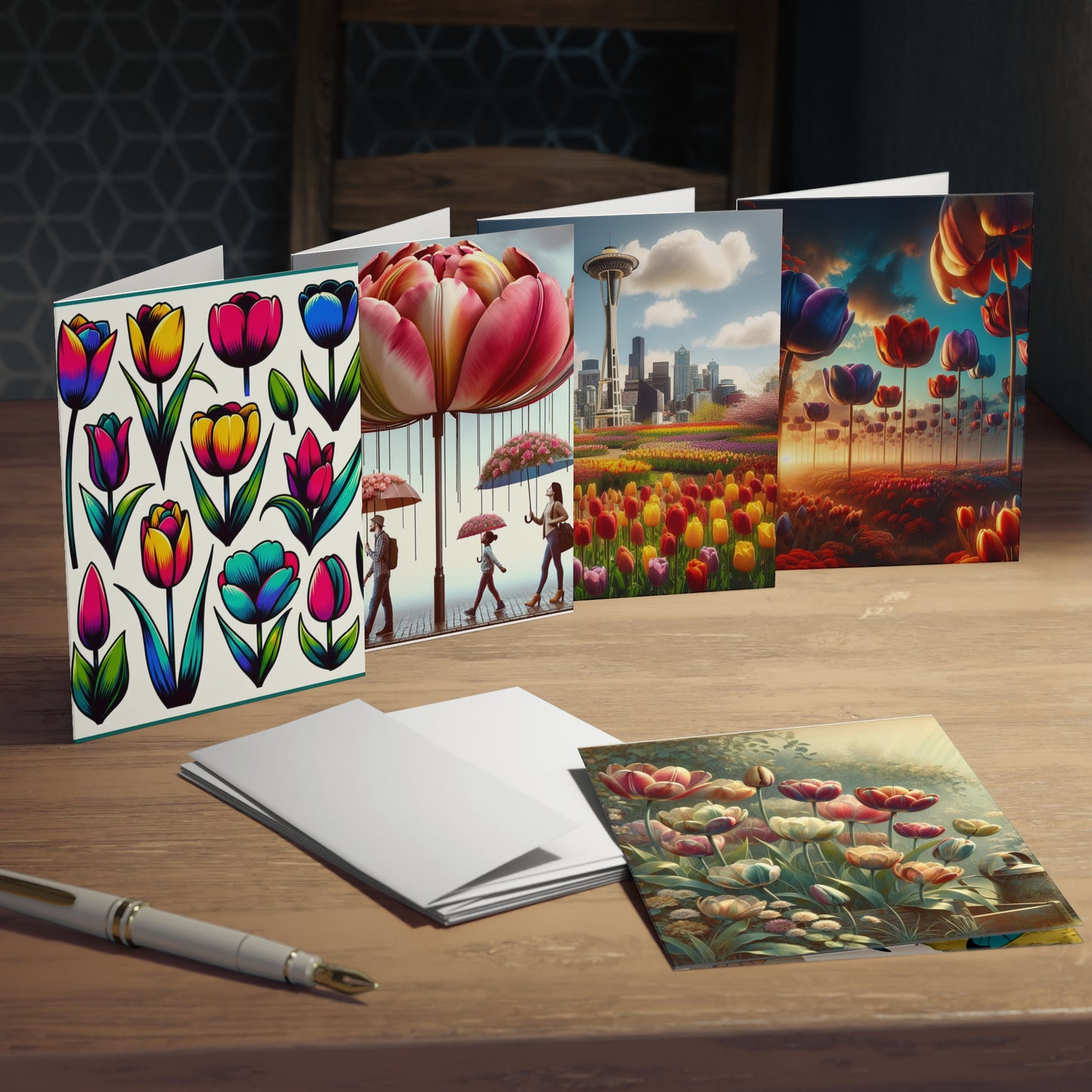 tulips Greeting Cards (5-Pack)