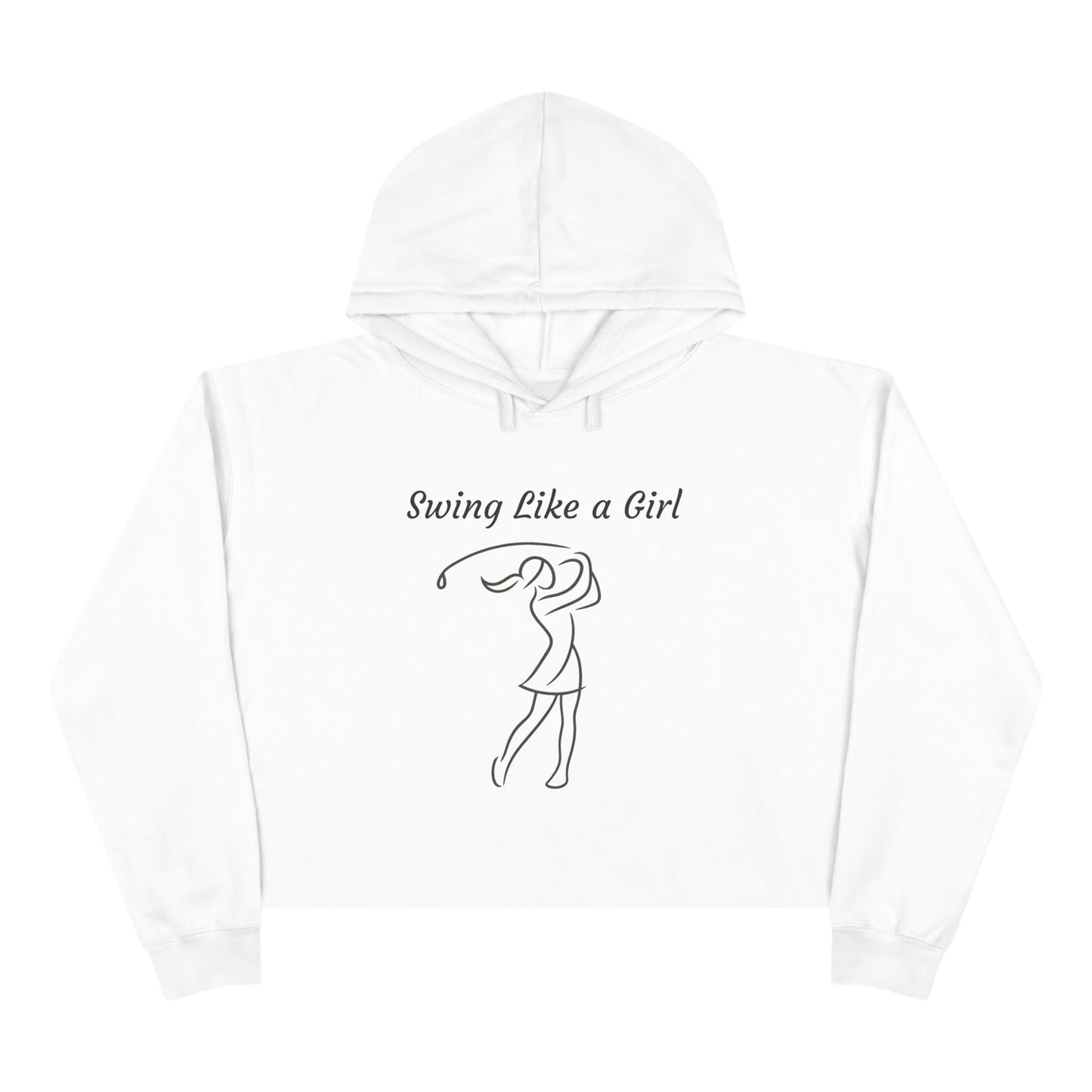 Swing Like a Girl Crop Hoodie