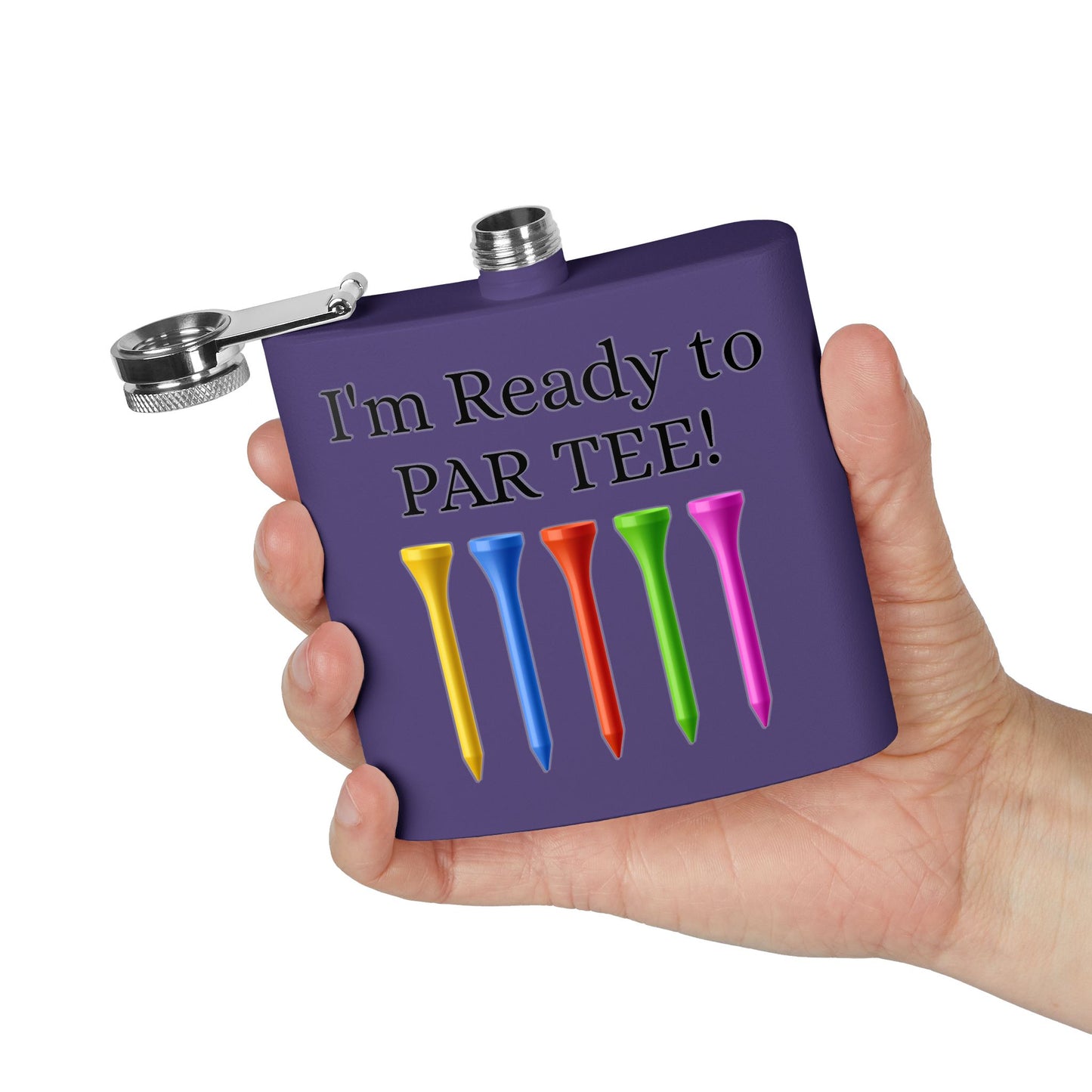 Ready to Par Tee Sleek Stainless Steel Flask