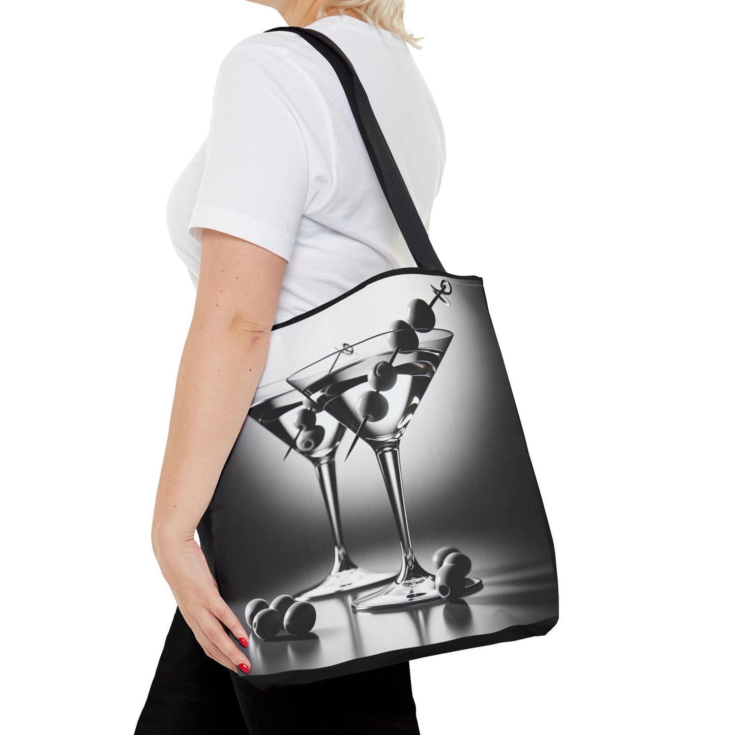 black and white martini glasses Tote Bag
