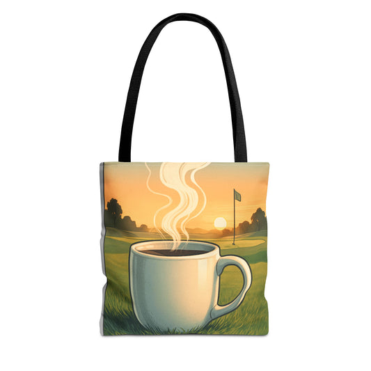 Coffee Golf Sunrise Tote Bag