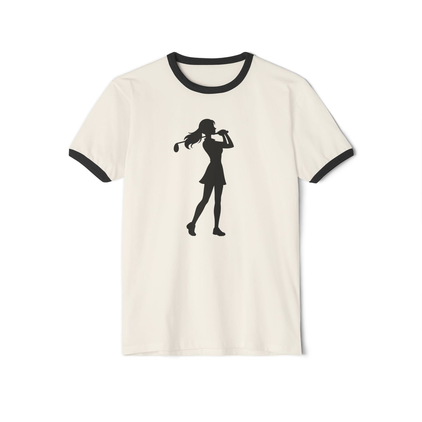 Golf Gal Silhouette cotton ringer tee