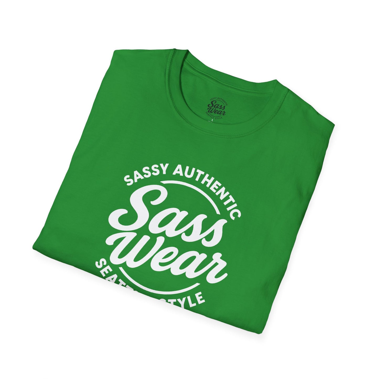 Sass Wear - Unisex Softstyle T-Shirt white logo