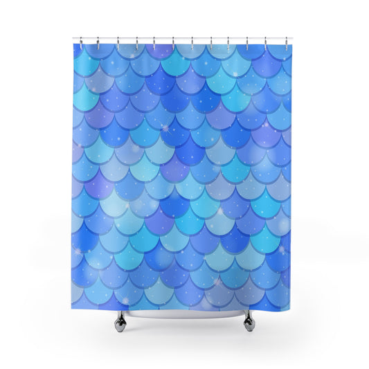 Mermaid scales Shower Curtains