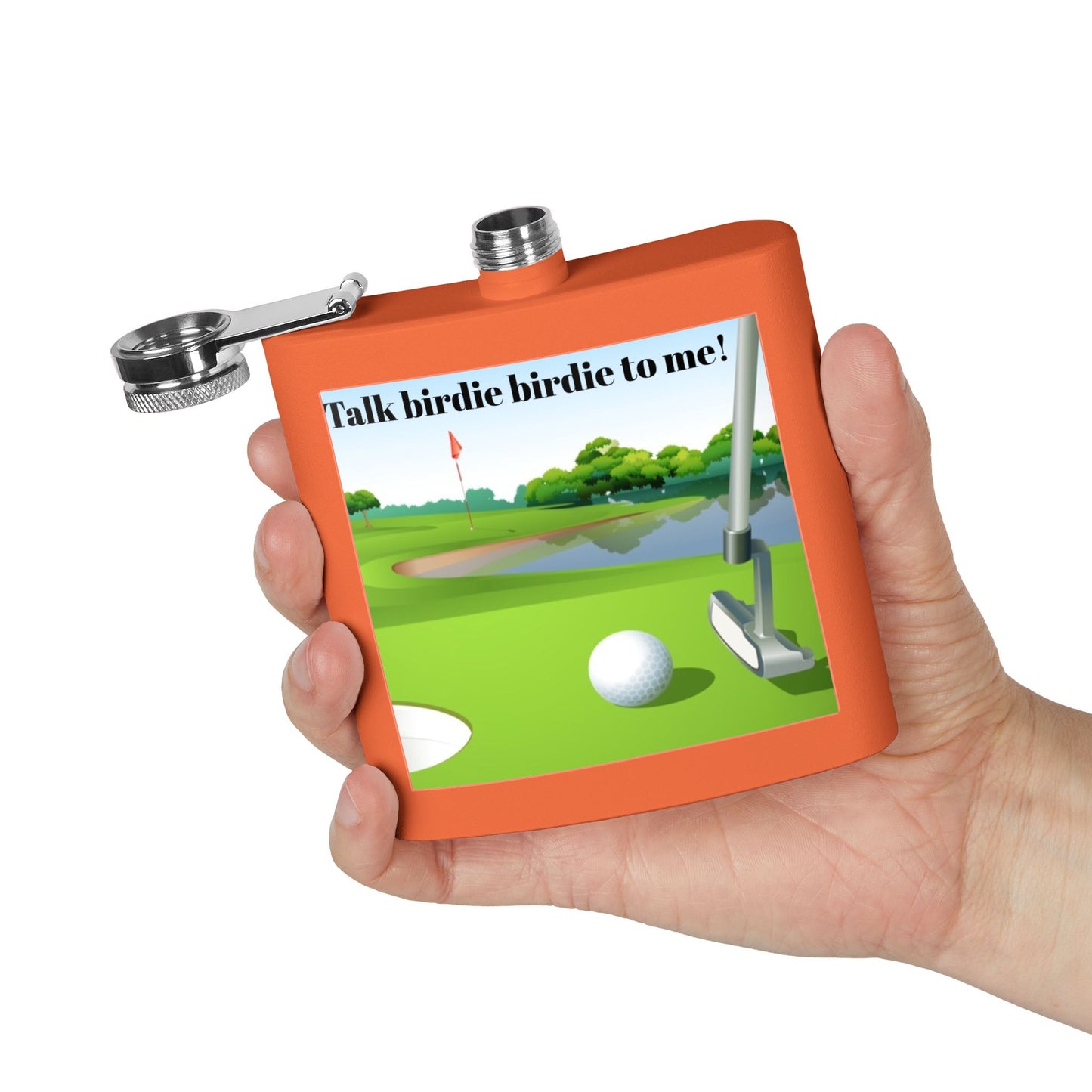 Talk Birdie to Me Sleek Stainless Steel Flask