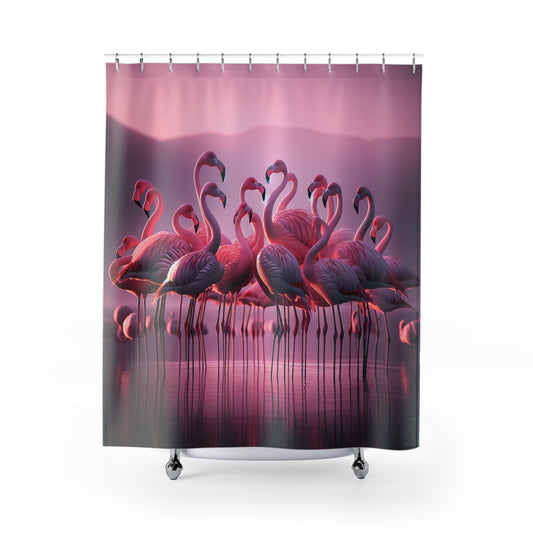 Pink Flamingos Shower Curtains