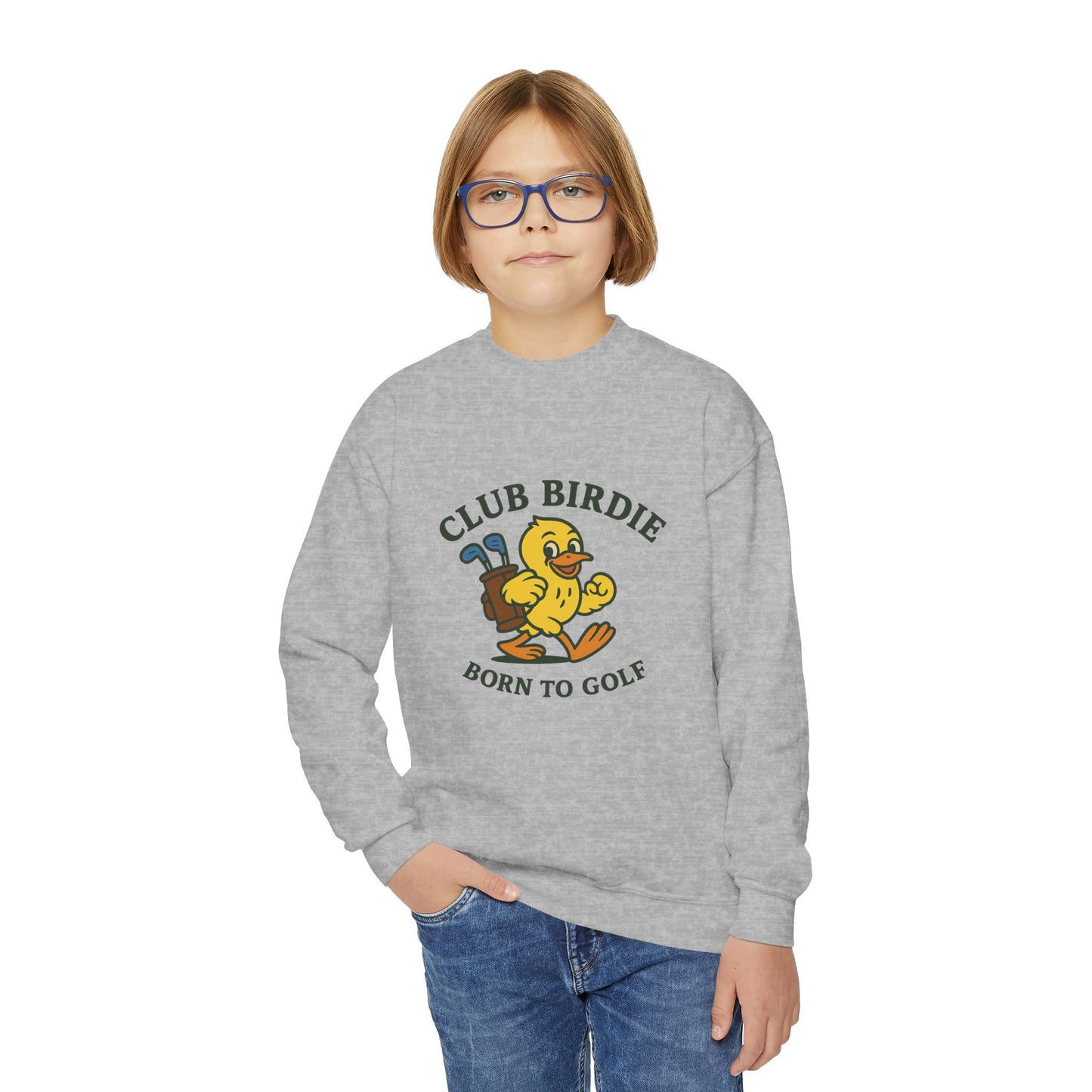 Club Birdie Born to Golf Youth Crewneck Sweatshirt