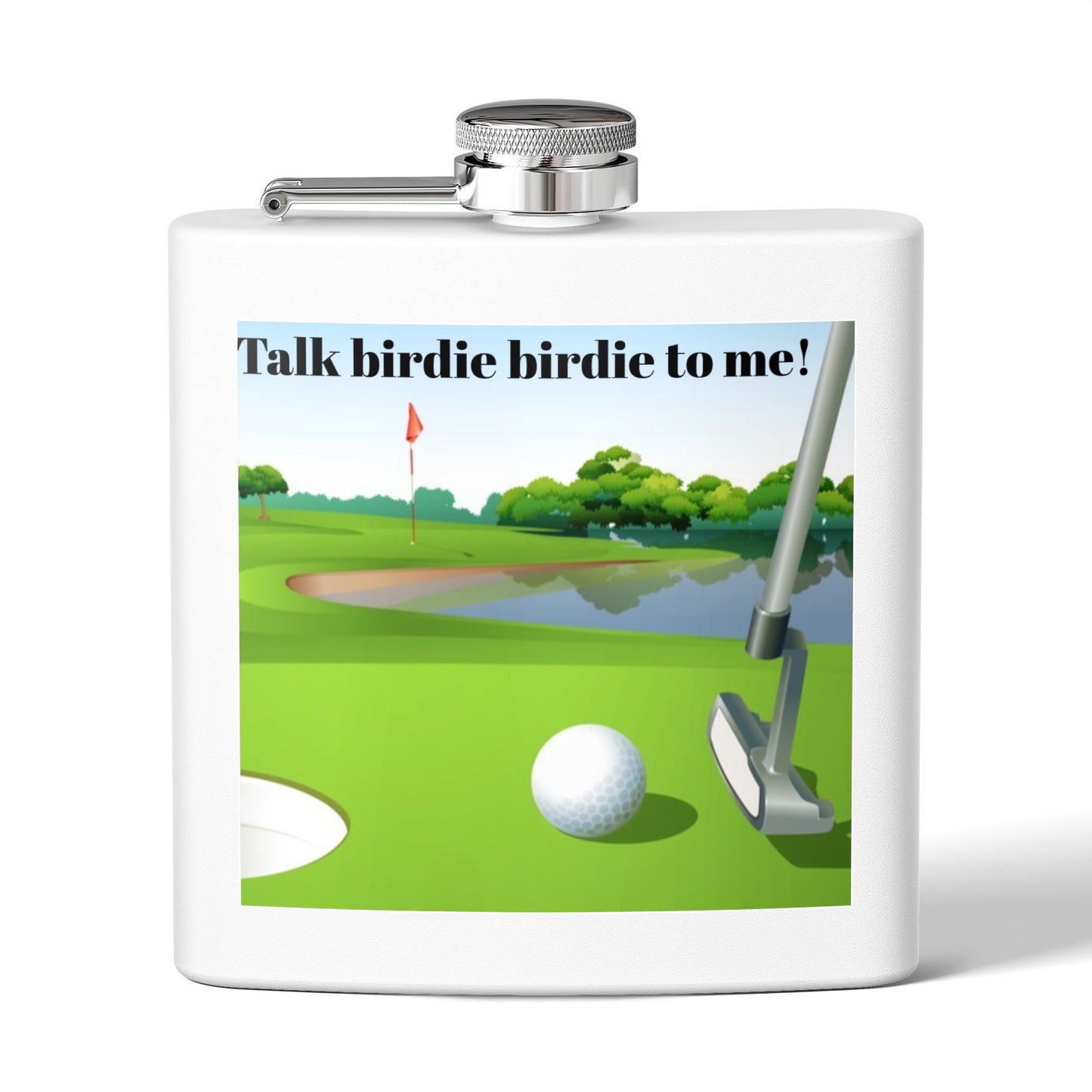 Talk Birdie to Me Sleek Stainless Steel Flask