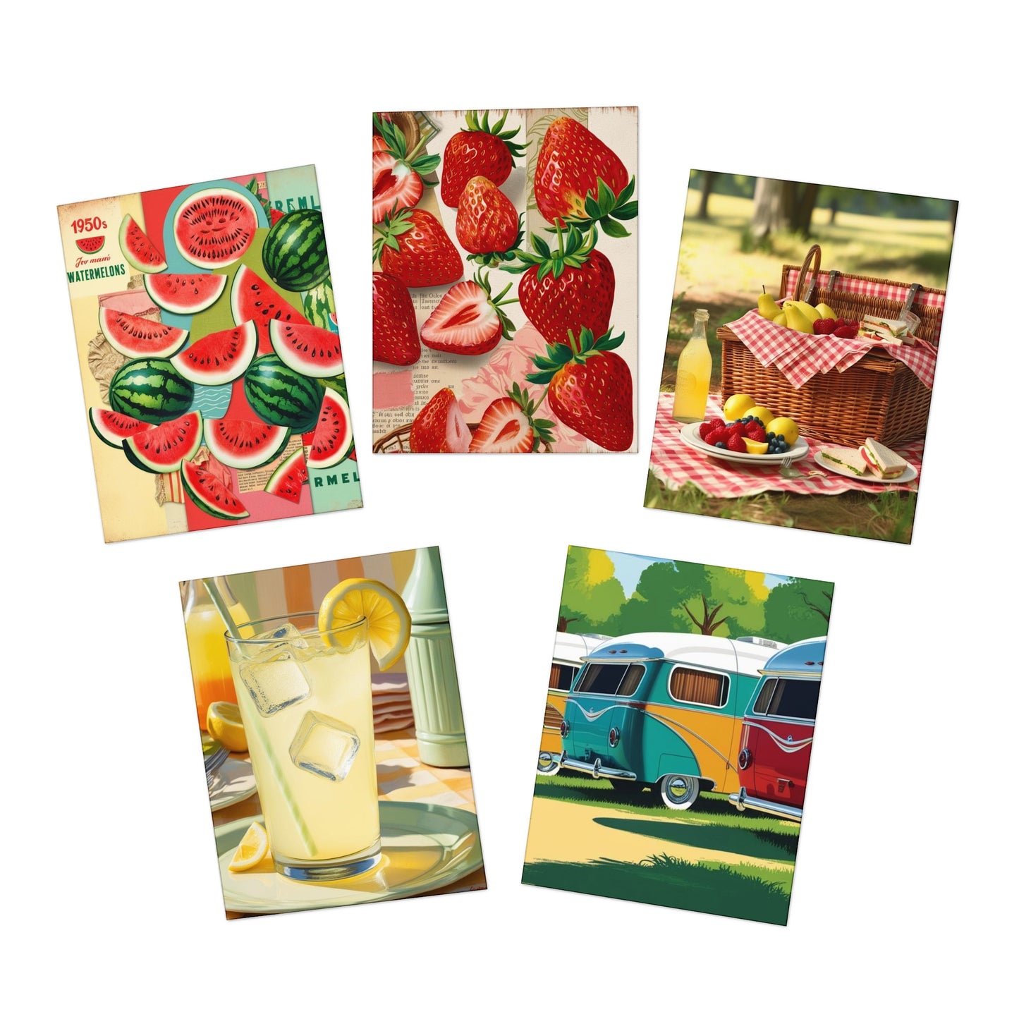 fun picnic Greeting Cards (5-Pack)