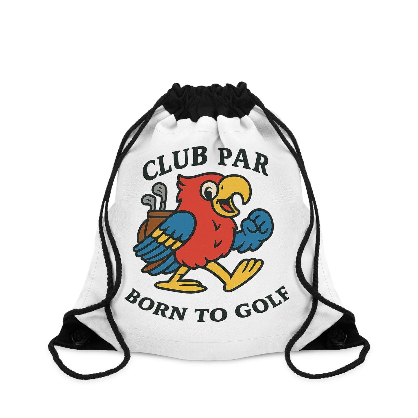 Club Par Born to Golf Drawstring Bag