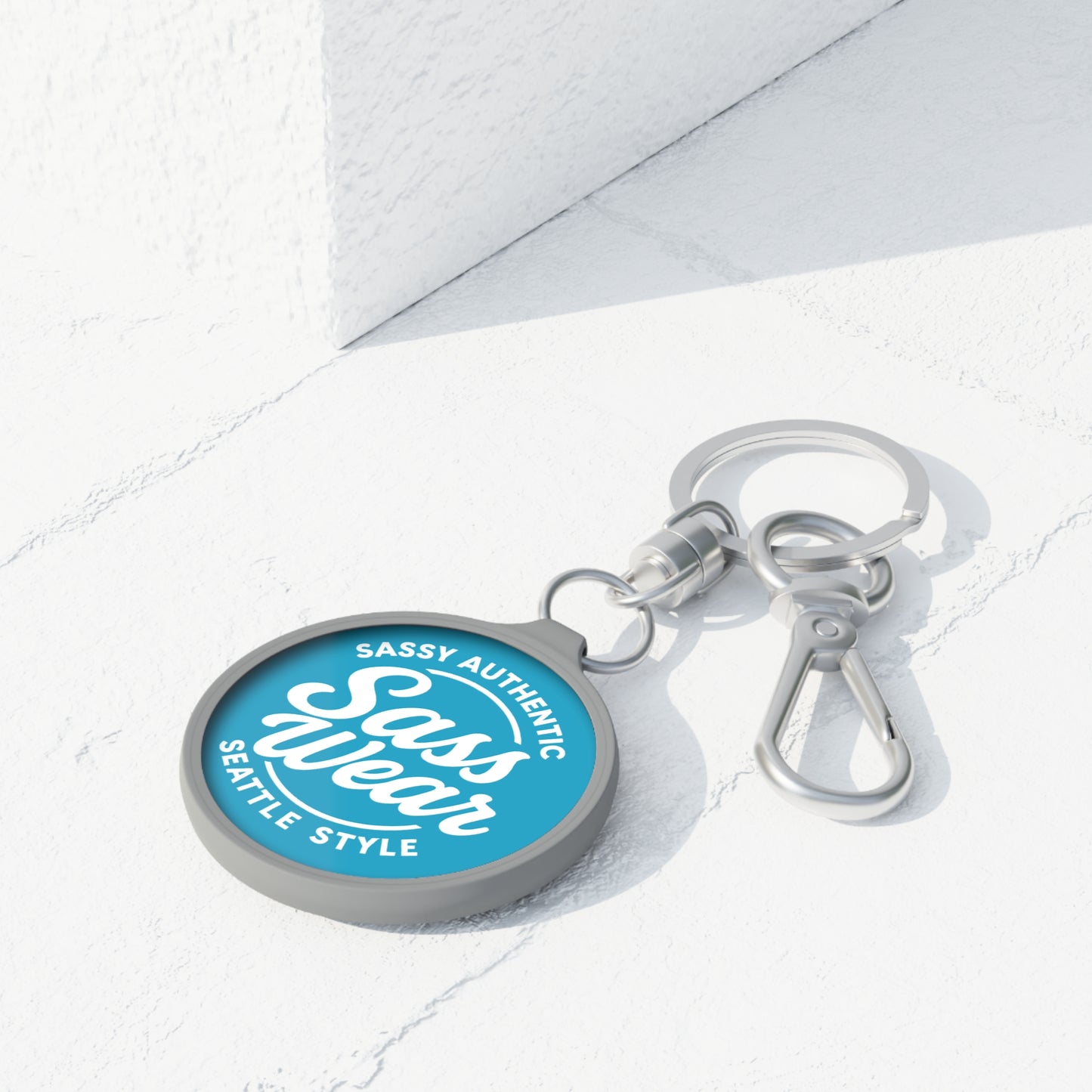 Turquoise Sass Wear Keyring Tag