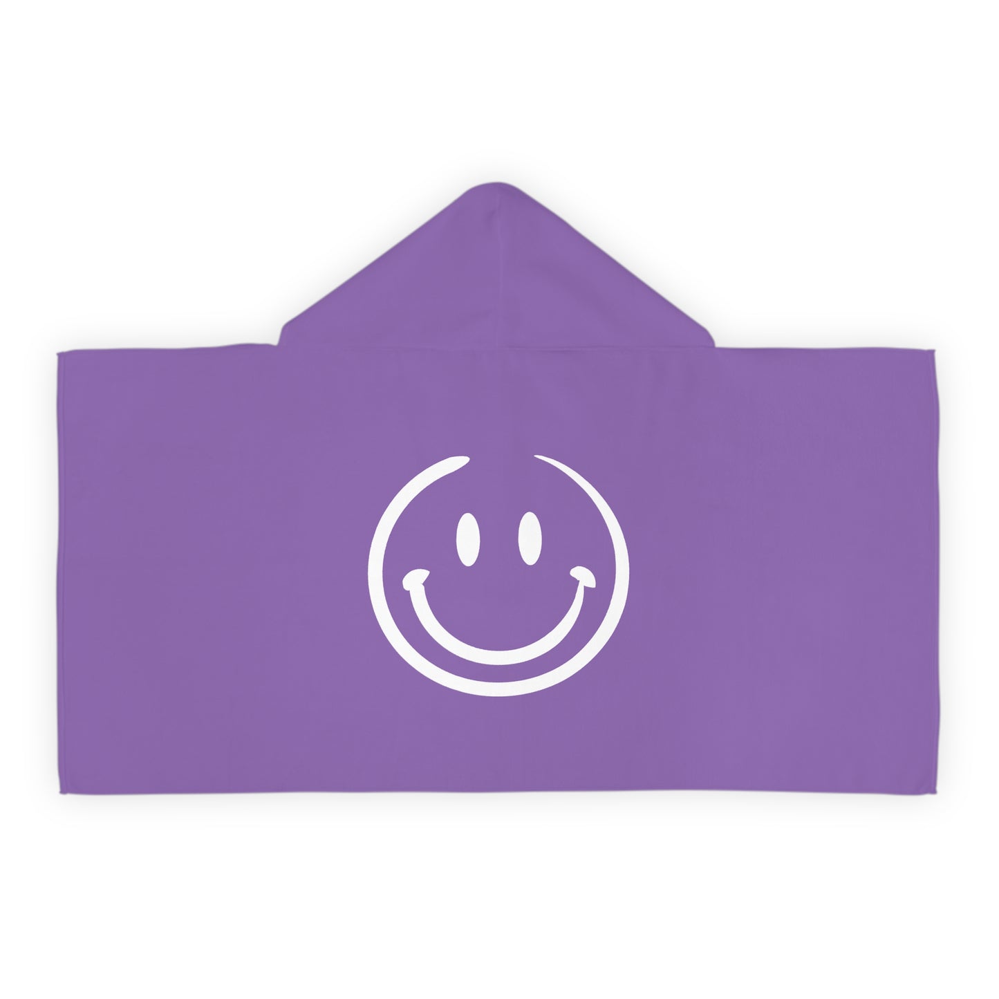 Purple Smiley Face Kids Hooded Towel/ Beach Cover-Up