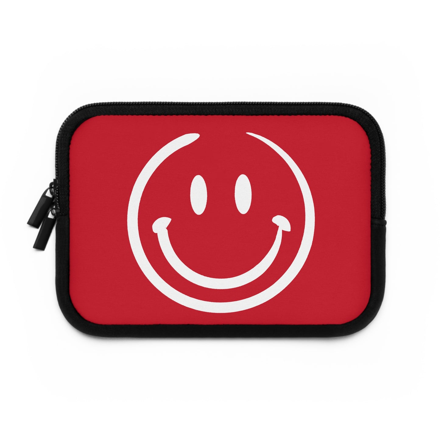 red with white smiley face Laptop Sleeve