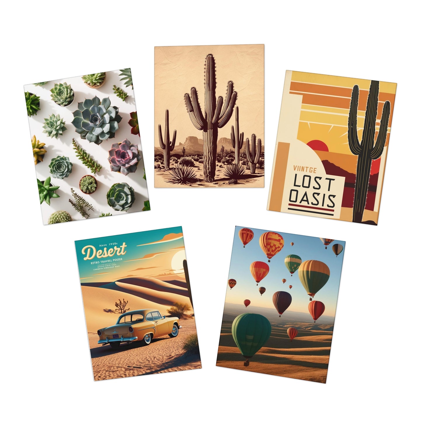 desert  Greeting Cards (5-Pack)