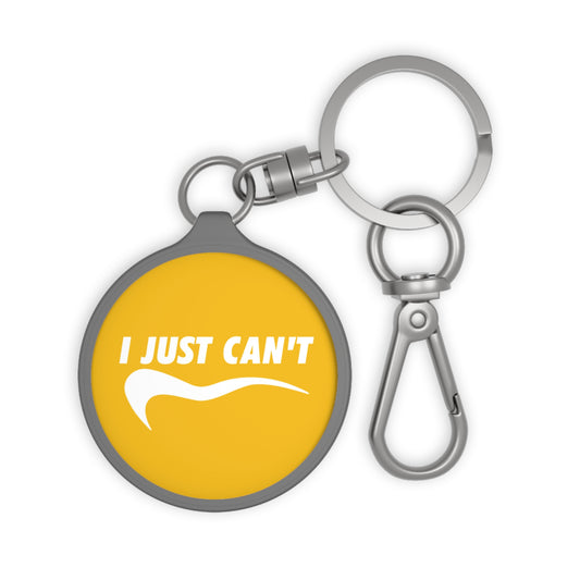 Yellow I Just Can't Keyring Tag