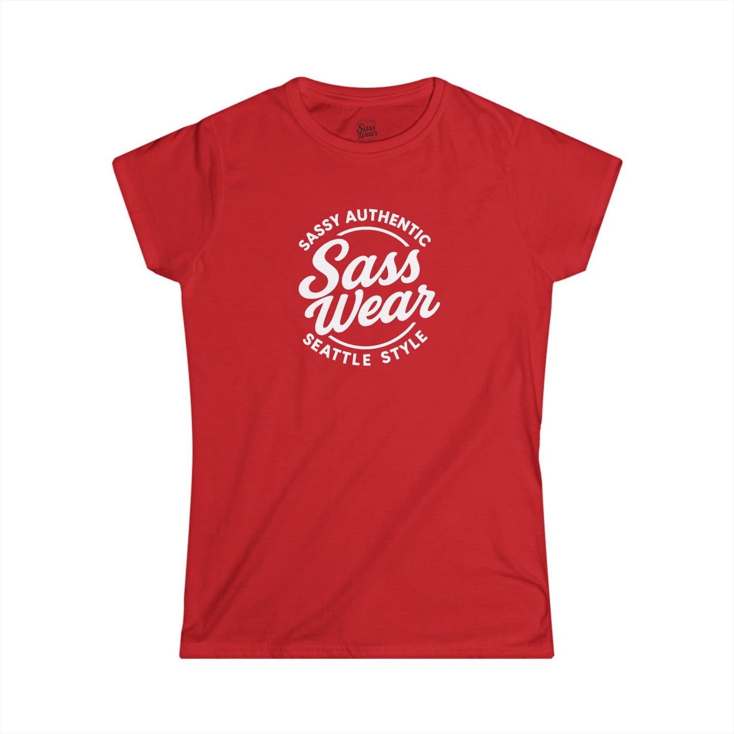 Sass Wear Women's Softstyle white logo