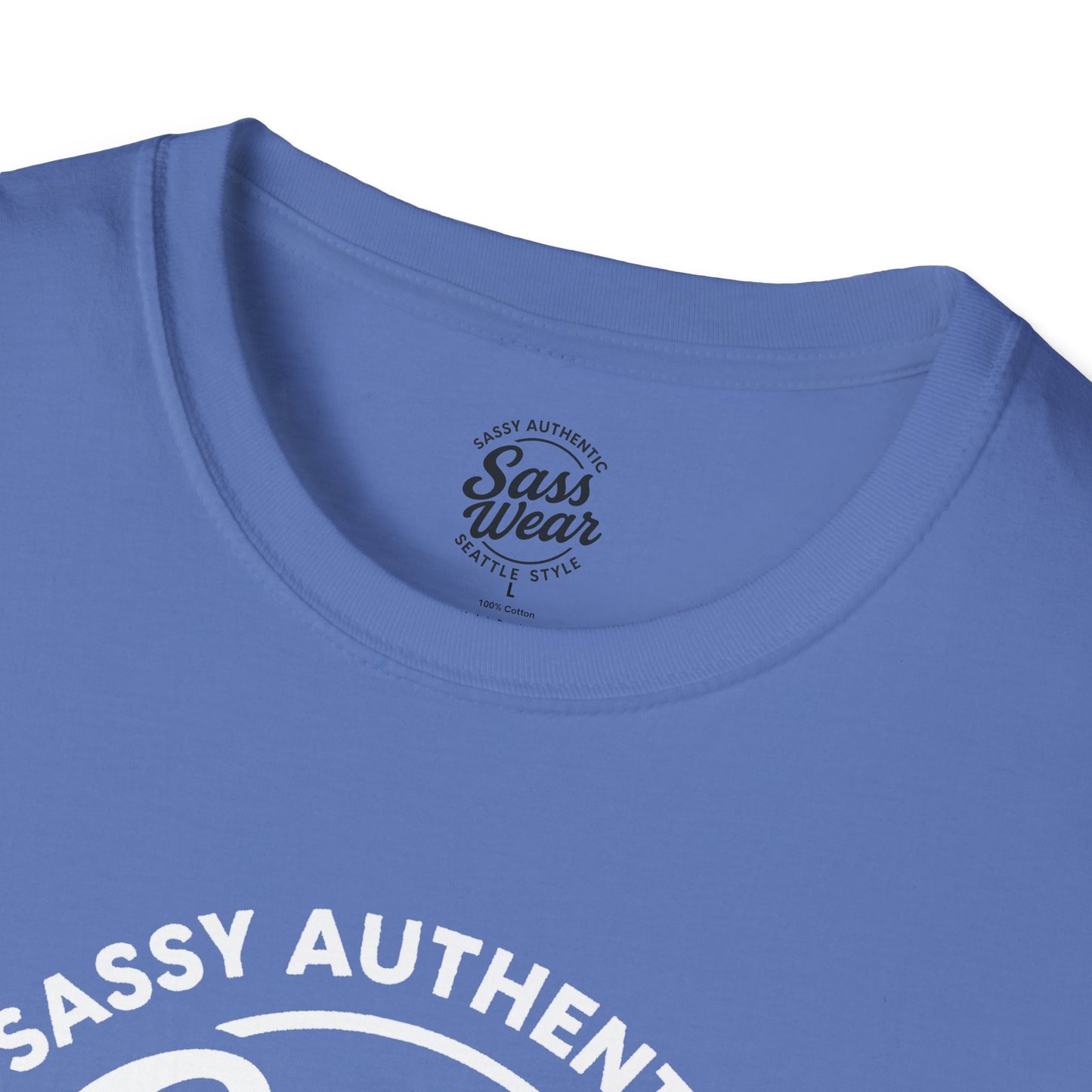 Sass Wear - Unisex Softstyle T-Shirt white logo