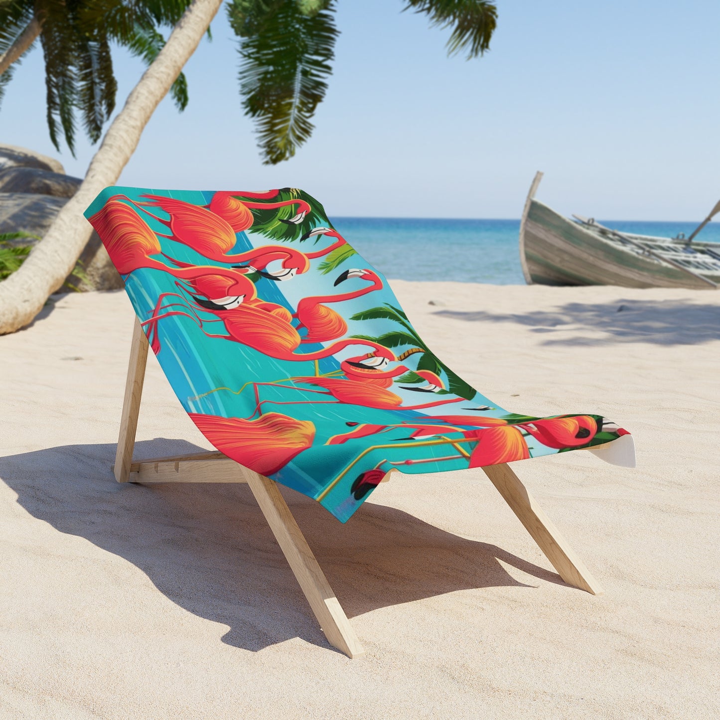flamingos Beach Towel