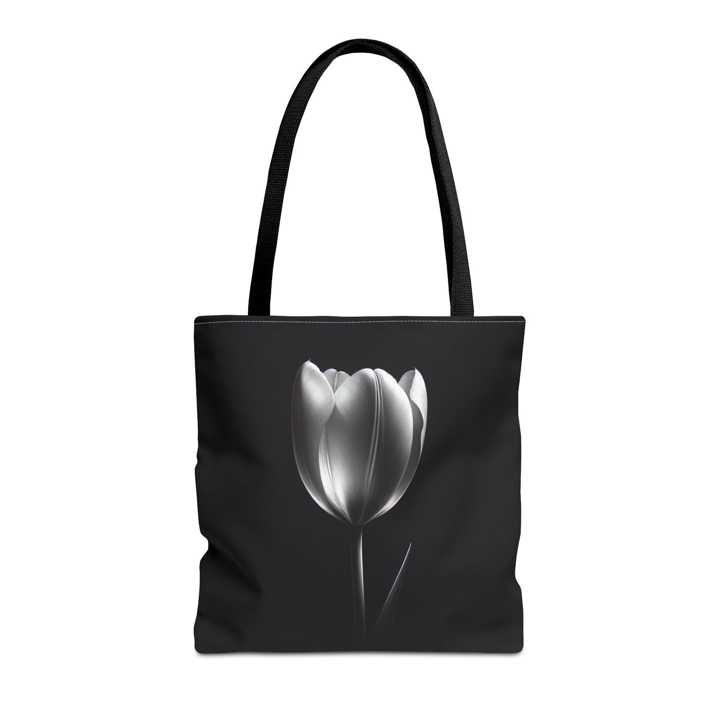 black and white tulip Tote Bag