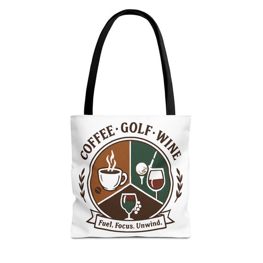 Coffee Golf Wine Tote Bag