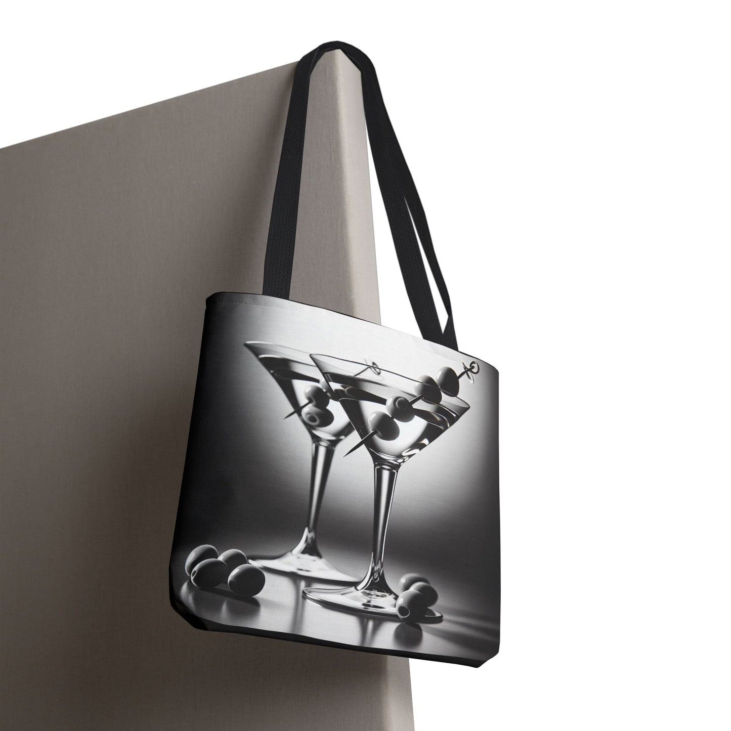 black and white martini glasses Tote Bag