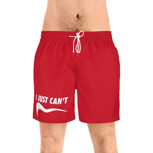 red I just can't Men's Mid-Length Swim Shorts