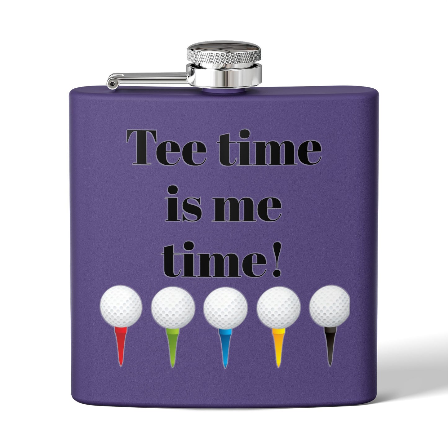 Tee Time is Me Time Sleek Stainless Steel Flask