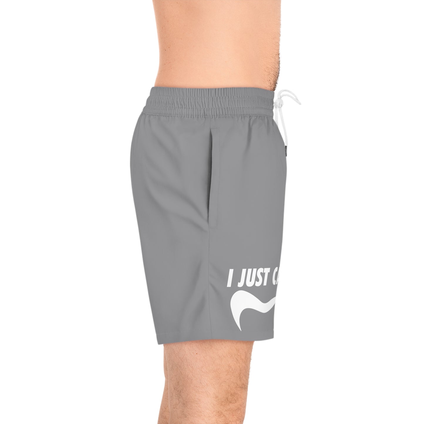 gray I just can't Men's Mid-Length Swim Shorts