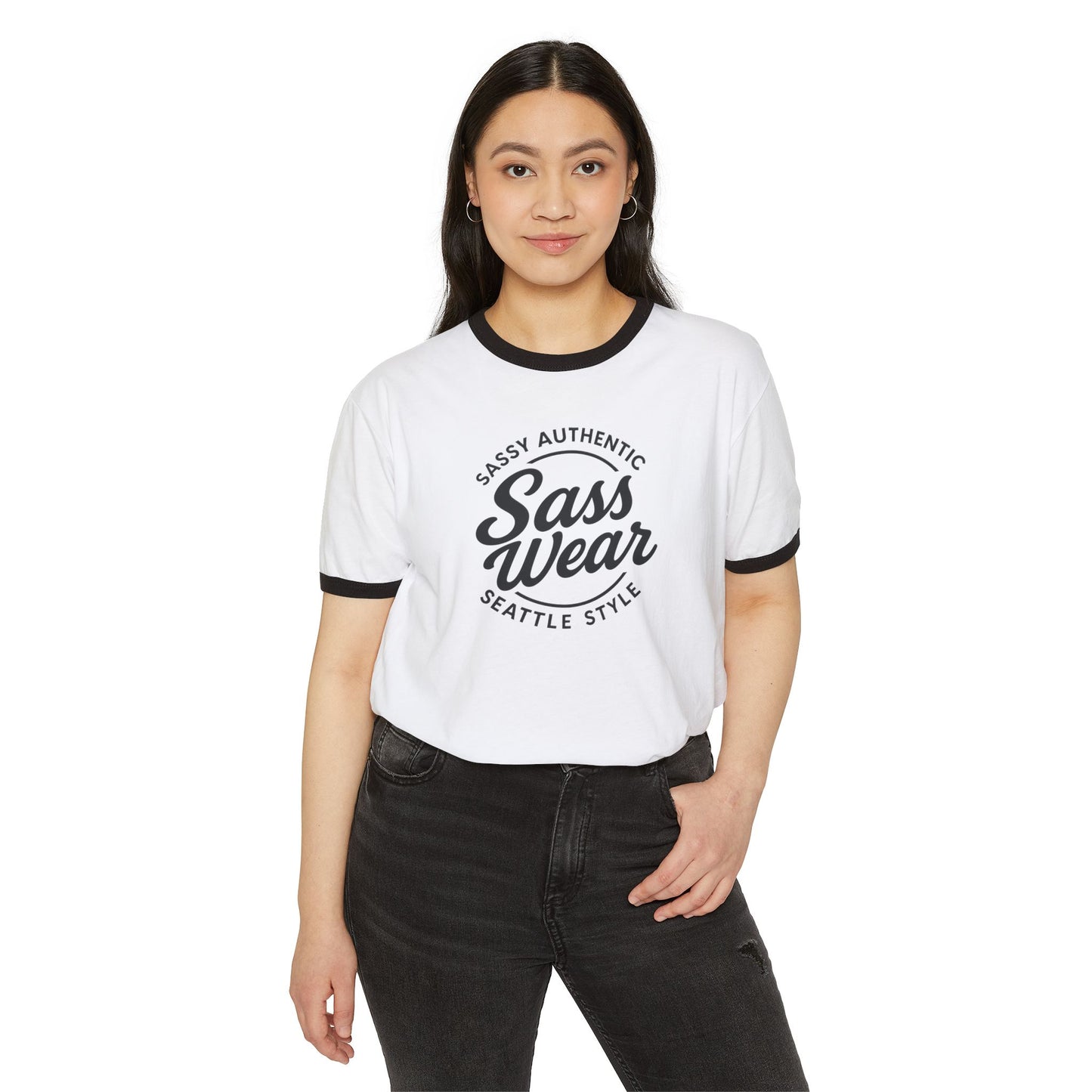 Sass Wear cotton ringer tee