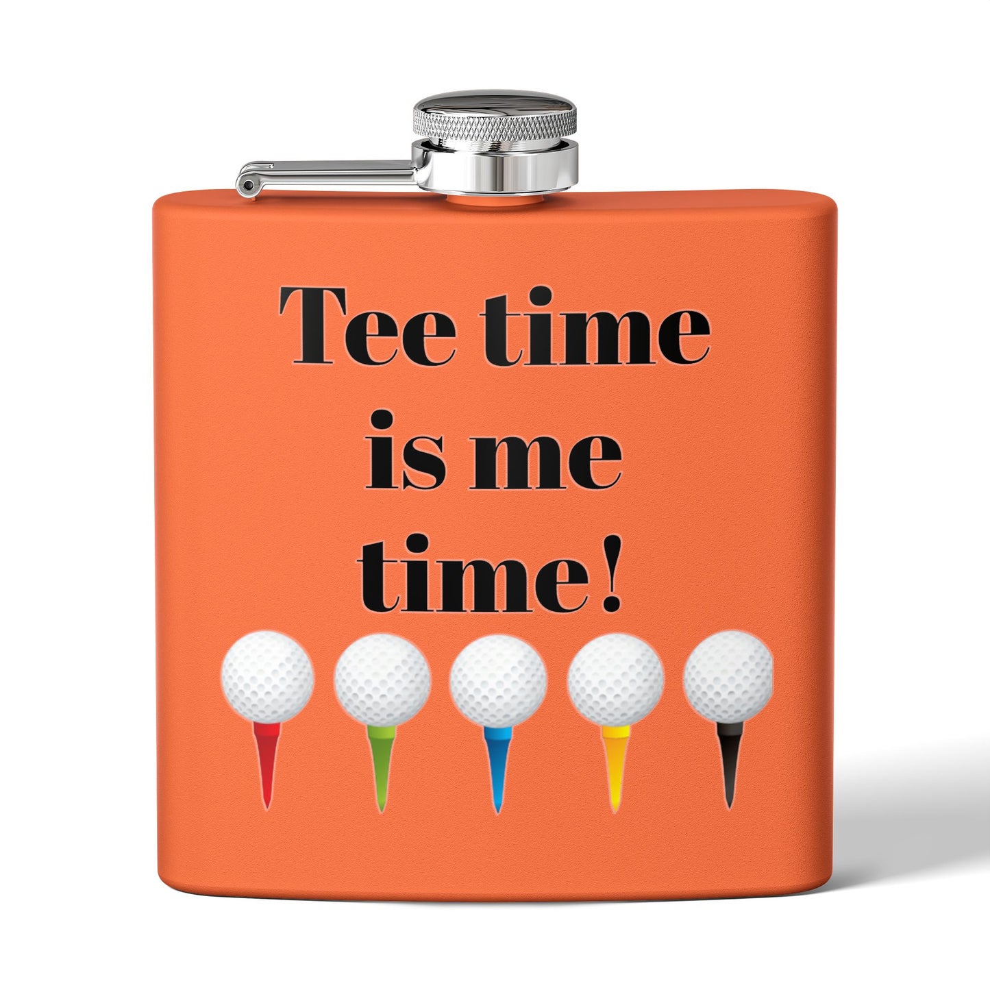 Tee Time is Me Time Sleek Stainless Steel Flask