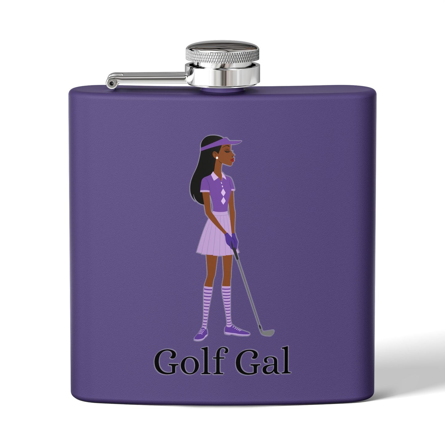Golf Gal Sleek Stainless Steel Flask Violet