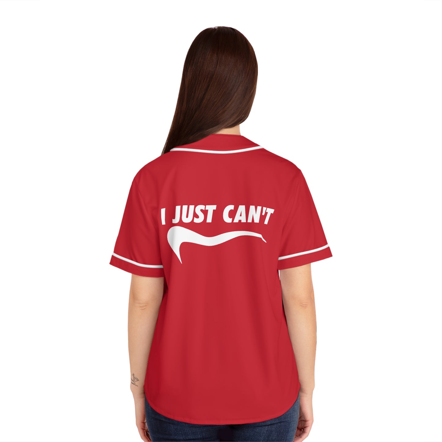 red I just can't Women's Baseball Jersey