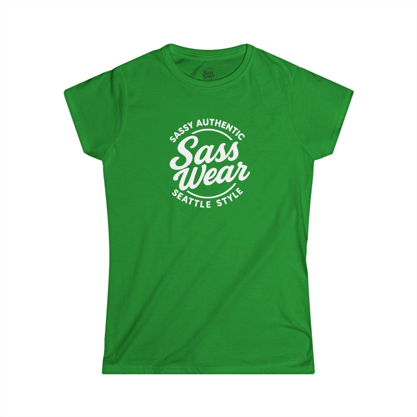 Sass Wear Women's Softstyle white logo