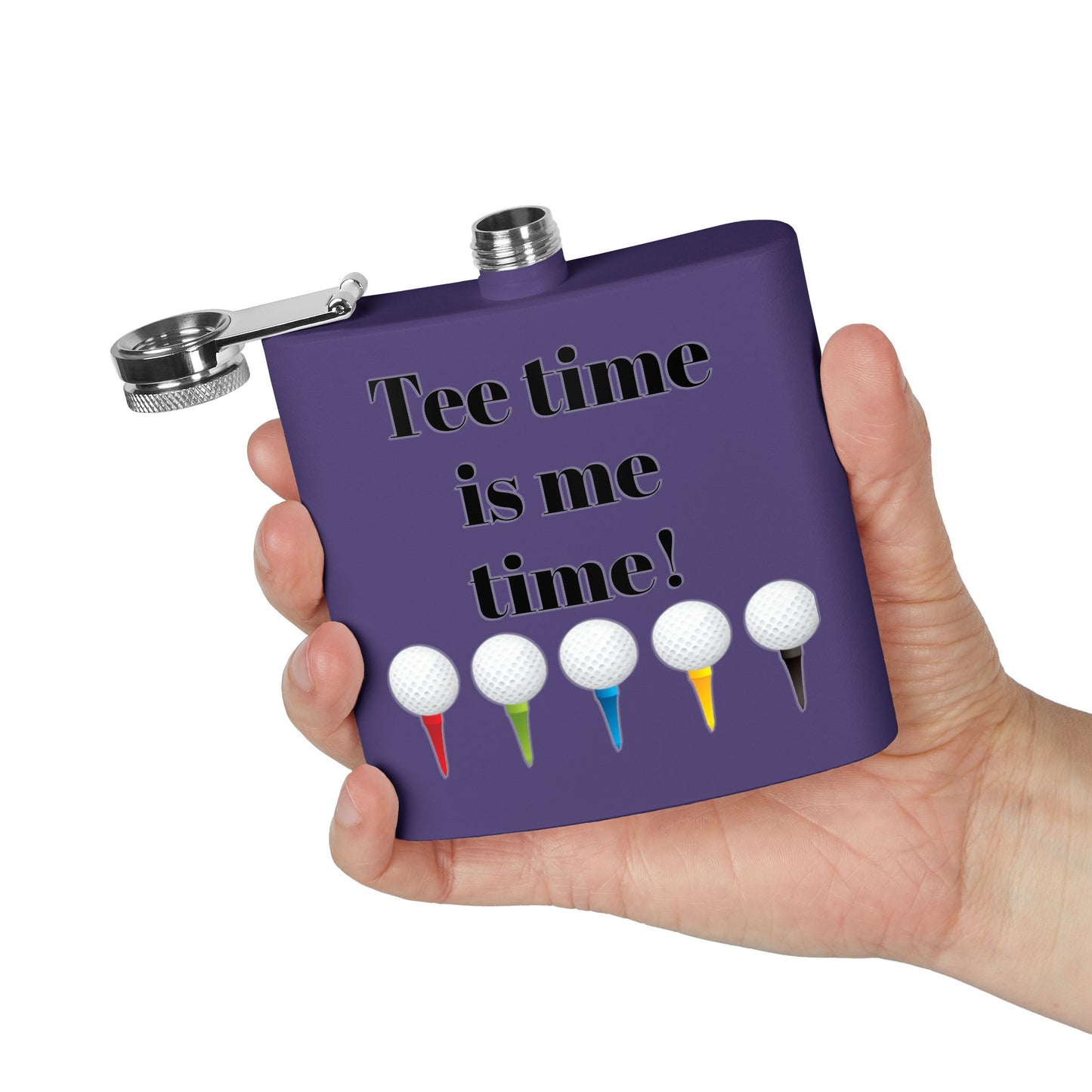 Tee Time is Me Time Sleek Stainless Steel Flask